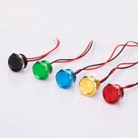 Sakelar Sentuh Piezo Anti Vandal Tekanan Tinggi Aluminium 16mm 19mm 22mm 25mm, Sakelar Sensor Sentuh Kuning Merah