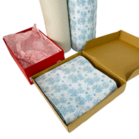 Papier d'emballage translucide imprimé sur mesure, écologique, production en usine de 10 000 mètres, matériau de base 100 % pâte vierge recyclable