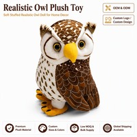 Peluche Hibou Réaliste en Gros, Adorable Hibou des Neiges en Peluche, Doux Animal en Peluche de Simulation d'Oiseau pour la Décoration Intérieure
