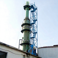 Les tours de pulvérisation en fibre de verre haute résistance de Hebei TingQian pour le traitement des gaz industriels, utilisant des plaques en fibre de verre.
