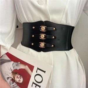 <span class=keywords><strong>Ceinture</strong></span> de taille élastique tendance pour femmes européennes et américaines, <span class=keywords><strong>large</strong></span> de 10 cm, boucle en alliage, longueur de 68 cm, mode transfrontalière, décoration de robe - Product Image 1