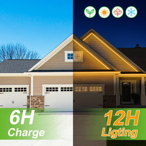 Intelamp scala <span class=keywords><strong>balcone</strong></span> Villa nastro flessibile luce impermeabile Patio esterno strisce LED filo solare luci fatate - Product Image 4