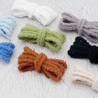 Lacets triples ronds Lacets flous de 7mm de large Lacets de remplacement unisexes Fat Sneakers Lacets en laine moelleux
