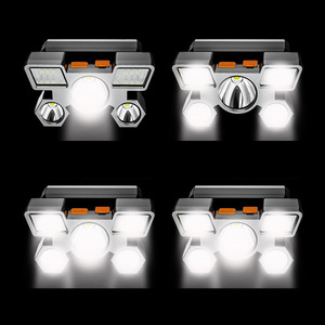 Tốt Nhất Dẫn Đầu Đèn 90 Độ Pivotable <span class=keywords><strong>Head</strong></span> Mạnh Mẽ Led Đèn Pha Không Thấm Nước Sạc 9 LED Đèn Pha Đèn Pin 1800Lumen - Product Image 3