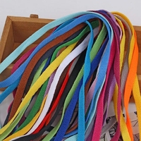 Lacets de chaussures de football en polyester multicolores personnalisés, 100 mètres par rouleau, lacets plats, breloques pour baskets