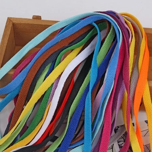 Lacets de chaussures de football en polyester multicolores personnalisés, 100 mètres par rouleau, lacets plats, breloques pour baskets - Product Image 3