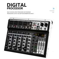 Console de mixage audio professionnelle KP-6, mixeur compact 6 canaux, contrôleur DJ avec effets numériques DSP pour petites manifestations et streaming en direct