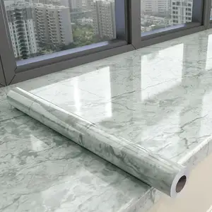 Papel tapiz de mármol autoadhesivo de vinilo de alta calidad, pegatina decorativa para pared, pelar y pegar muebles