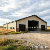 Kits de construction rapide de hangars préfabriqués en acier pour l'élevage de bovins, ovins, porcins et caprins