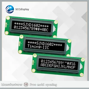 Prezzo basso schermo a basso consumo 1602A-1 carattere monocromatico tipo VA carattere bianco interfaccia IIC 16x2 modulo display lcd