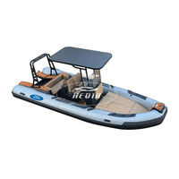 Hedia Bateau pneumatique rigide de luxe en aluminium de haute qualité 19 pieds 5,8 m 580 Hypalon Dignhy