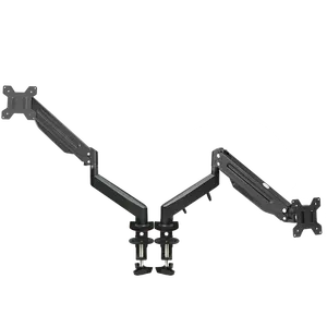 Soporte de Monitor de doble brazo para TV, resorte de Gas ajustable de altura, montaje de escritorio para 2 pantallas de ordenador, tv, halterung