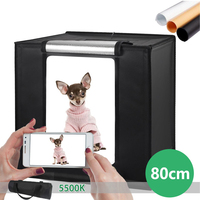 Boîte à lumière pour studio photo 32 "x 32", grande boîte à lumière pour produit, kit de tente de prise de vue photomaton professionnel