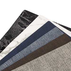 Simple PU leather textured placemat, creative marble pattern <b>square</b> placemat, suitable for home and hotel use, oil-proof and - Product Image 5