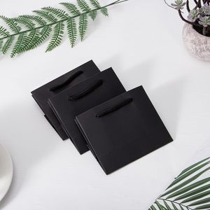 Thân Thiện Với Môi Phân Hủy Sinh Học Tùy Chỉnh In Bán Lẻ Kinh Doanh Khuyến Mại Kraft Thẻ Màu Đen Giấy Mua Sắm Túi Với Bông Xử Lý - Product Image 4