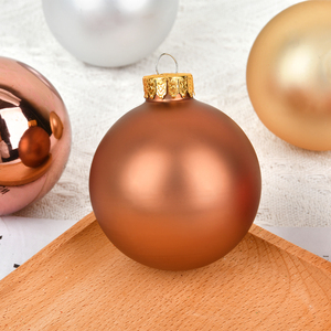 Boule en verre colorée de 6 cm pour la décoration de l'arbre de Noël, élégante et festive, accessoires de Noël - Product Image 5