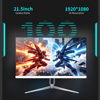 Moniteur PC de bureau sans cadre 21,5 pouces 100 Hz FHD 1920*1080, panneau MVA, écran LCD sans cadre blanc