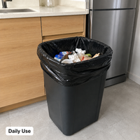 Sacs poubelles industriels transparents TIANFENG résistants aux déchirures, en LDPE épais, très résistants, 50g, pour usage domestique et nettoyage d'entrepôts