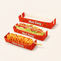 Boîte à Corndog en Carton Écologique de Qualité Alimentaire Personnalisée, Emballage pour Corndog Coréen, Boîte à Hot-Dog avec Insert