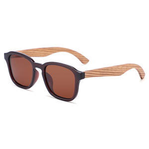 Gafas de Sol de Madera para Mujer Conchen, Montura Negra, Lentes Azules, Protección UV400, Polarizadas, para Pesca, Conducción y Actividades al Aire Libre - Product Image 4