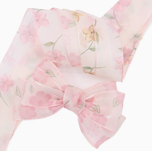 Spring and Summer 4cm Floral Traditional Chinese Style Headwear Accessories Silk Scarf for Flower and Gift - Product Image 1