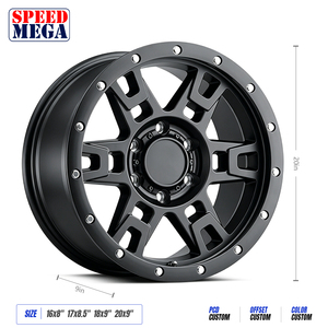 ล้อแม็กซ์อลูมิเนียมอัลลอยด์สีดำด้าน SPEED MEGA ขนาด 5.5 นิ้ว แบบหลายก้าน ชิ้นเดียว สำหรับการดัดแปลงและอัปเกรด - Product Image 5
