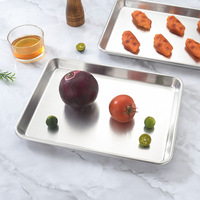 Plaque carrée en aluminium épaissie plateau de cuisson jetable fond plat BBQ plaque de four résistant à la chaleur cuisson à la vapeur poêle pour