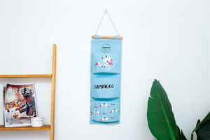 Cartoon Canvas Wall Pocket <b>Over</b> <b>the</b> <b>Door</b> Hanging <b>Organizer</b> Storage Bags Eco-friendly Folding Stocked - Product Image 5