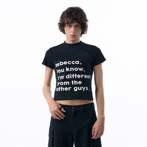 Camiseta Corta Informal Vintage Personalizada Directo de Fábrica, Ajustada, 100% Algodón, con Estampado de Letras, Transpirable, para Hombre - Product Image 3