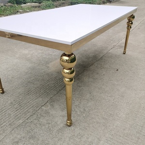 Hotel Wedding Furniture Modern Luxury Convertible Home Furniture <b>Party</b> Event <b>Table</b> Metal Gold Wedding <b>Table</b> - Product Image 5
