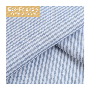 LC2105 # RTS Versatile tessuto 45% cotone tinto in filo di lino 55%, morbido e traspirante per abbigliamento, tende, borse e tessuti per la casa - Product Image 1