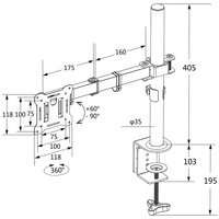 Support de moniteur de bureau ergonomique pour moniteurs de jeu Matériel informatique de jeu Support mural universel pour moniteur