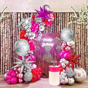 Globos de aluminio adecuados para decoración de fiesta de Barbie, varios  globos adecuados para fiestas de Barbie, juego de globos adecuados para