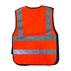 سترة تبريد عالية الوضوح مقاومة للهب بلون برتقالي فلوري، سترة أمان ذاتية الإطفاء، قماش مقاوم للماء للحماية من الحرائق - Product Image 2