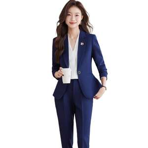 Costume pour femme, veste <span class=keywords><strong>de</strong></span> travail, entretien d'embauche, robe haut <span class=keywords><strong>de</strong></span> gamme, nouveau style 2024, vêtements <span class=keywords><strong>de</strong></span> travail amincissants pour hommes <span class=keywords><strong>de</strong></span> petite taille - Product Image 1