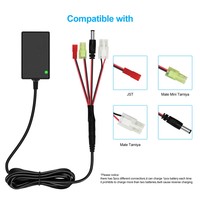Chargeur de batterie Ni-Mh Ni-Cd pour microcontrôleur 4.8V 6V 7.2V 8.4V 9.6V 10.8V 500mA chargeur de batterie NiMh Intelligent automatique