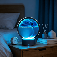 Lampe de chevet LED dynamique 3D à sable mouvant, tableau de sable mouvant pour chambre à coucher – Meilleure vente