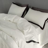 Parure de lit 100S en coton satiné pour lit King/Queen, motif ruban, drap-housse pour l'hiver, magnifique ensemble de draps complets