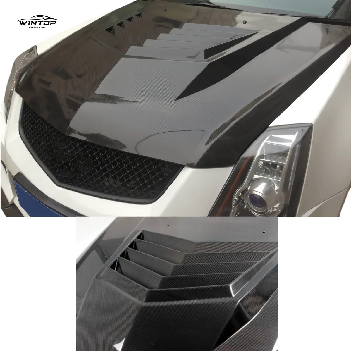 Hochfeste und leichte Kohlefaser wird verwendet, um die ursprüngliche Motorhaube für Cadillac CTS-V 2012-
