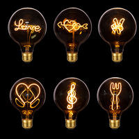 Ampoule à filament LED E27 Vintage Edison G125, globe lumineux décoratif, ampoule à lettres, éclairage d'ambiance pour la décoration de la maison