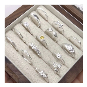 Joyeria de oro de 18K pareja original anillos de dedo de Plata de Ley 925 para niñas anillos plata 925 por mayor - Product Image 1
