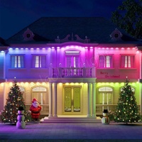 Lumières de Gouttière LED RVB Étanches IP67 Lumières Ponctuelles Télécommande Intelligente Décorations de Fête de Noël Extérieures
