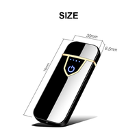Pemantik Api Elektrik Dericsson Produk Baru Anti Angin Model Lengkung USB dengan LOGO Kustom