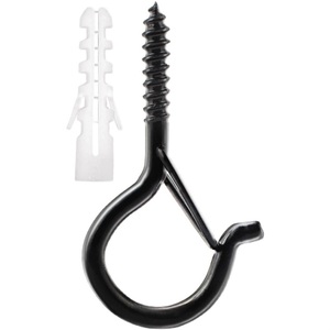 12 Gói Móc Treo Trần Mắt Móc Vít Có Khóa An Toàn <span class=keywords><strong>2.2</strong></span> Inch Móc Vít Đen Để Treo Cây - Product Image 2