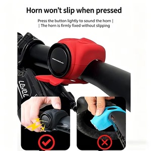 <span class=keywords><strong>Klaxon</strong></span> de <span class=keywords><strong>vélo</strong></span> rechargeable par USB 120 dB, 4 tons, volume réglable, sonnette électronique en silicone ABS avec port Type-C pour VTT/<span class=keywords><strong>vélo</strong></span> de route/trottinette électrique - Product Image 6