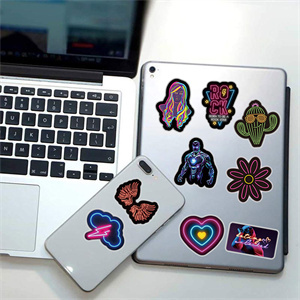 Stiker grafiti kustom stiker cetak reflektif stiker tahan air dekoratif kreativitas lampu Neon - Product Image 3