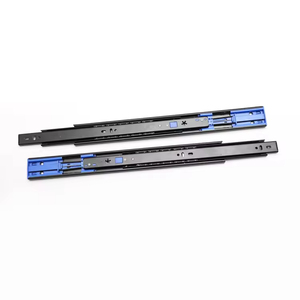 Glissières de <span class=keywords><strong>tiroir</strong></span> télescopiques à roulement à billes, à fermeture amortie et à extension totale de 45 mm pour quincaillerie de table - Product Image 1