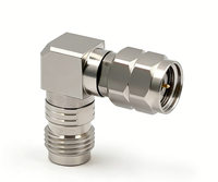 Adaptateur coaxial RF à angle droit 1.85/2.4-KWJG, connecteur de haute précision à ondes millimétriques, femelle 1.85mm vers mâle 2.4mm