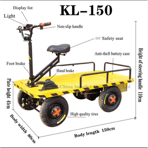Kho Doanh Thu Hàng Hóa Xe Đẩy Điện Tay Đẩy Câm Phẳng Xe Tải Điện Dumper Xe Đẩy Điện Mang - Product Image 6