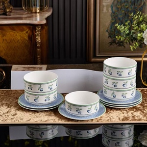 Luxury Europe Design Ceramic <b>Dinnerware</b> Sets with Blueberry Manor Pattern for Business Gifts - Product Image 4